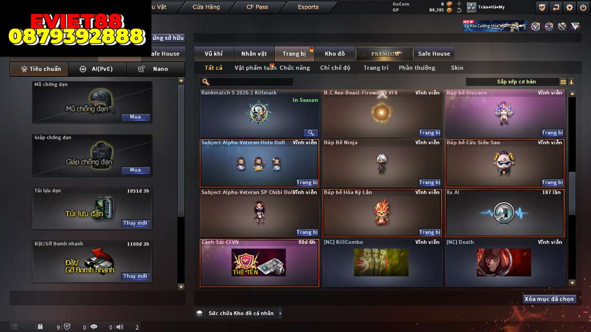 shop acc cf uy tin gia re